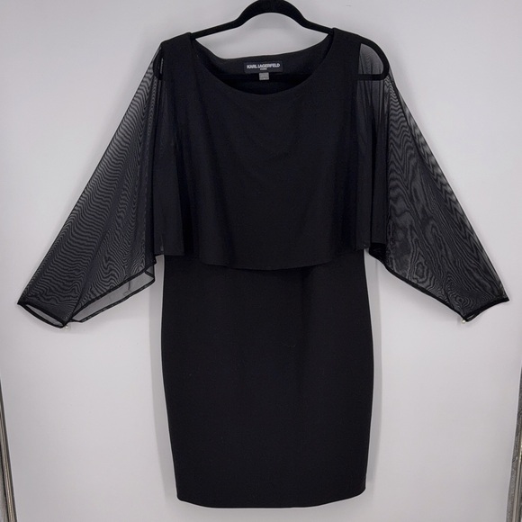 Karl Lagerfeld Dresses & Skirts - KARL LAGERFELD PARIS mini cape dress size 14